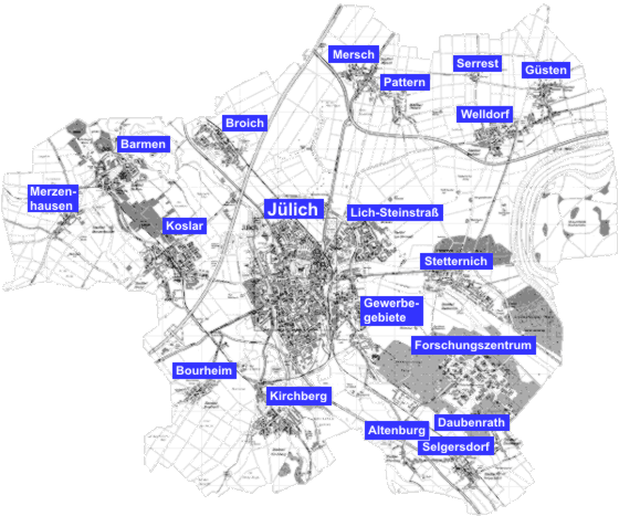 Grafik: Stadtplan &Uuml;bersicht