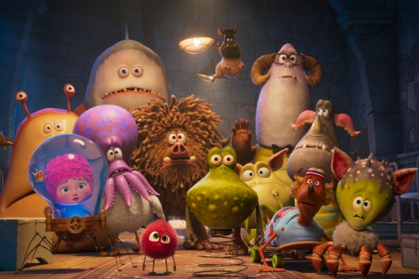 Bild: Verschiedene Monster stehen hinter- und nebeneinander