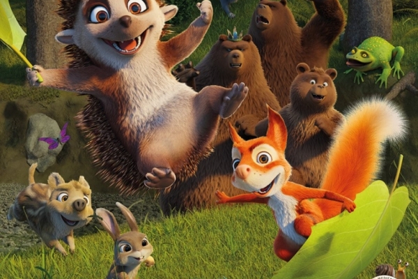 Latte Igel und der magische Wasserstein Bild: Das Filmplakat mit allen beteiligten Tierfiguren