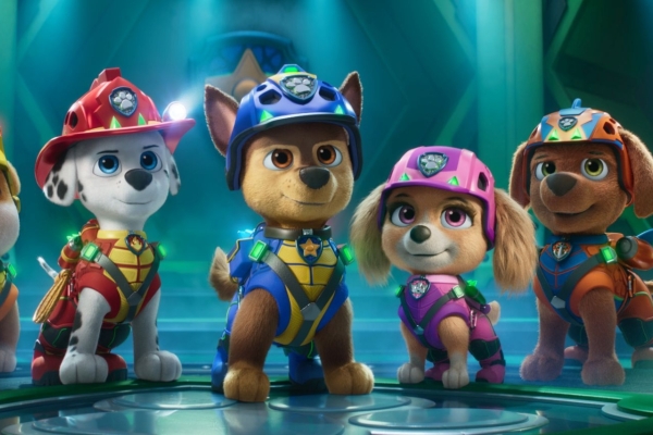 Bild: Die Mitglieder der Paw Patrol stehen nebeneinander (Animationsfilm)