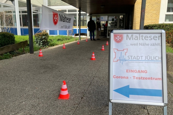 Das Jülicher Testzentrum im Forum Am Aachener Tor BIld: Das Jülicher Testzentrum im Forum Am Aachener Tor