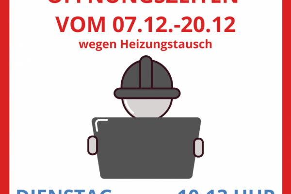 Plakat Reduzierte Öffnungszeiten Bild: Plakat Reduzierte Öffnungszeiten