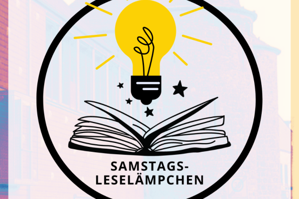 Samstags-Leselämpchen Bild: Das Logo der Leselämpchen: Eine Glühbirne über einem aufgeschlagenen Buch.
