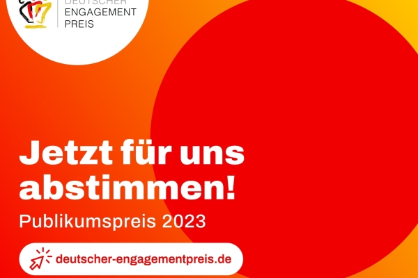 Bild: Deutscher Engagementpreis - Jetzt für uns abstimmen