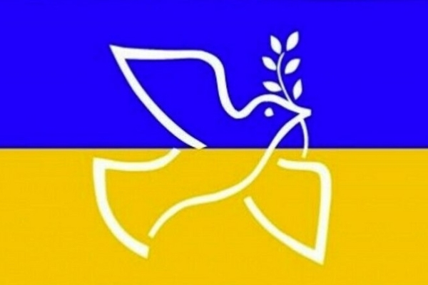 Bild: Ukraine Flagge mit Taube Bild: Ukraine Flagge mit Taube