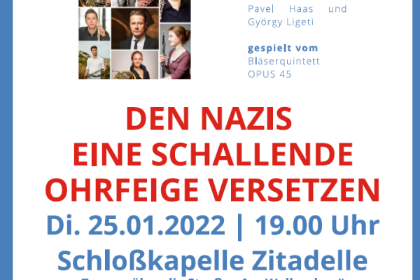 Bild: Flyer zum Kammerkonzert und Lesung