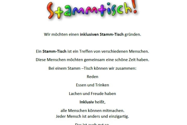 Bild: Das Plakat zum Stammtisch