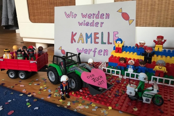 Bild: Isabella hat den tollen Karnevalszug gebaut. Bild: Stadt JÃ¼lich / Hemsing