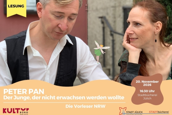 Bild: Eine Mann (l) und eine Frau sitzen nebeneinander. Dazu alle Angaben zur Veranstaltung.