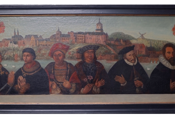 Tag der Restaurierung im Museum Zitadelle Bild: Die sechs klevischen Herzöge nach der Restaurierung .